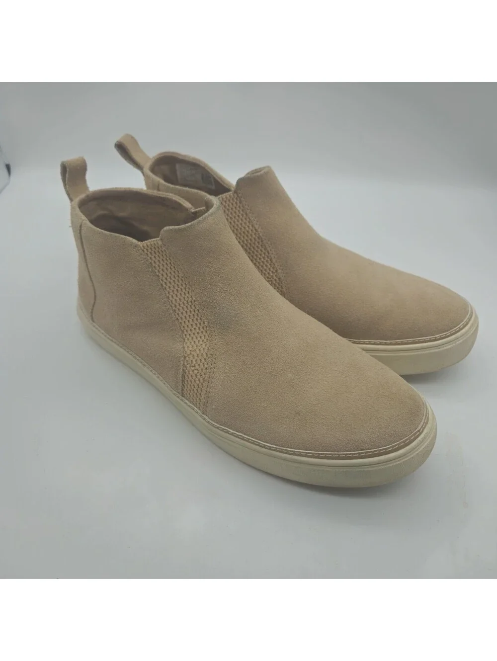 Tom's Ladies 10 Tan Suede Slip On Booties